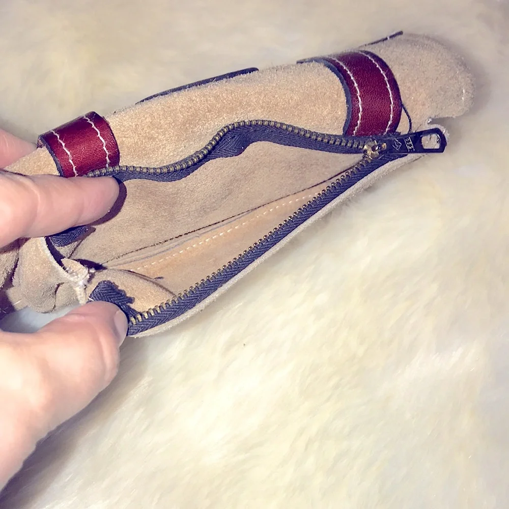 Butter Soft Leather Suede TriFold Wallet, Coin Pockets & Checkbook/Calendar